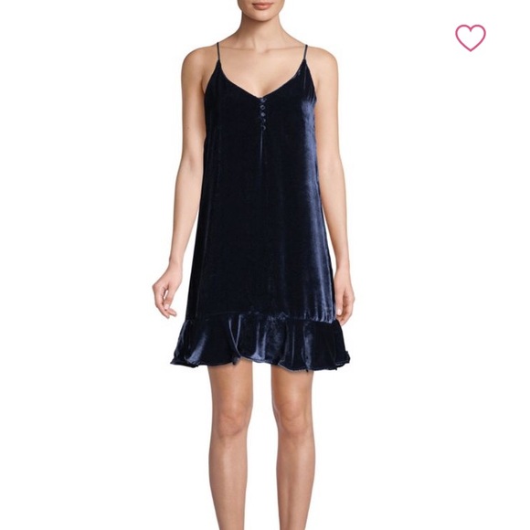 Rails Dresses & Skirts - Rails Audrina velvet flounce tank dress in navy
